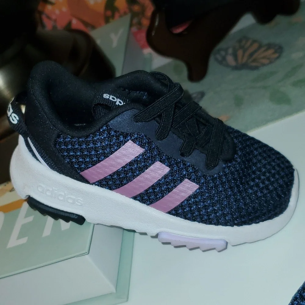 New AdidasRacer Tr 2.0 Toddler No Lace Kids Tennis Shoes Size 5K